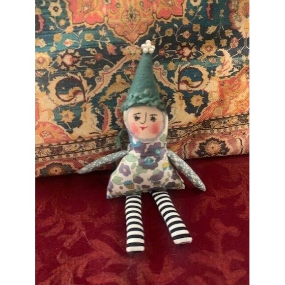 Little Handmade Springtime Witch Doll - Picture 4 of 4